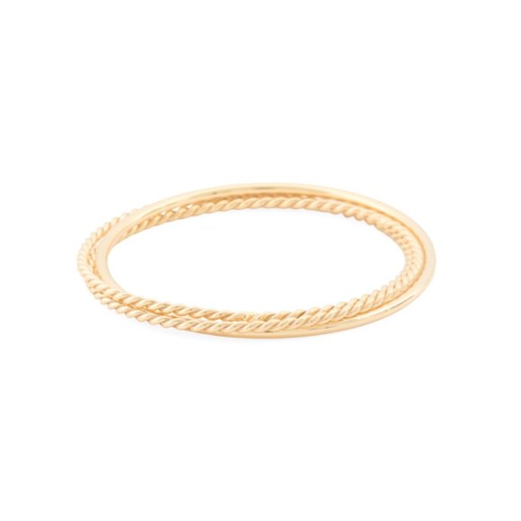 MIA FIORE Gold Made In Italy 18kt 3pk Gold Plated Bangle Bracelets